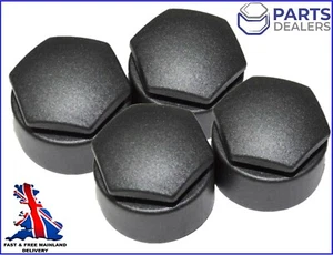 WHEEL NUT COVERS AUDI A1 A3 A4 A5 A6 A7 A8 TT 17mm  BOLT CAPS MATTE GREY x4  - Picture 1 of 3