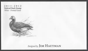 AOP2 USA 2011-2012 Federal Duck Stamp unused FDC; cachet by Artist Jim Hautman - Picture 1 of 1