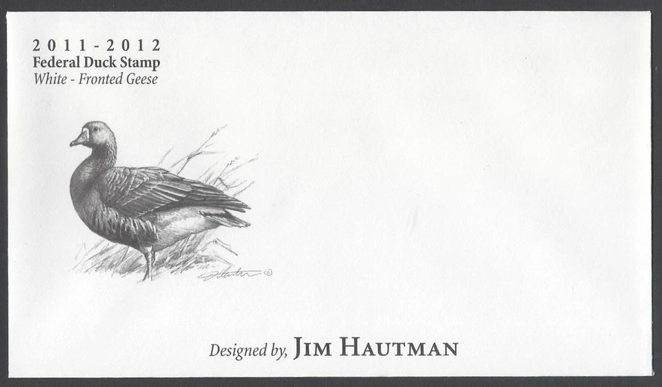 AOP2 USA 2011-2012 Federal Duck Stamp unused FDC; cachet by Artist Jim Hautman - Image 1 of 1