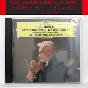 HERBERT VON KARAJAN ⸺ BEETHOVEN Symphonies nos.5 & 6 ⸺ DGG CD full silver NM - Picture 1 of 2