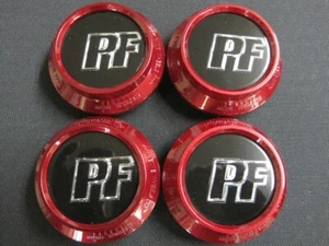 Genuine Enkei PF06 Red Center Caps Set of 4 - Picture 1 of 4