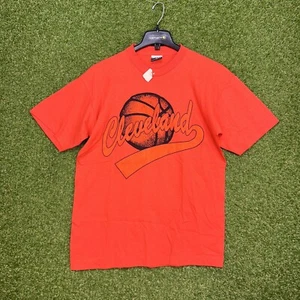 Vintage Cleveland Cavaliers NBA Signal Men's Single Stitch Large Orange T-shirt - Picture 1 of 10