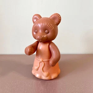 Kunststoff braun Mama Bär sowjetisch Vintage Spielzeug Kinderzimmer Dekor UdSSR Sammlerstück - Bild 1 von 6