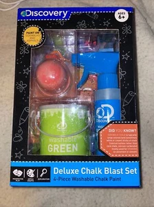 Washable Sidewalk Chalk DISCOVERY KIDS Deluxe Blast Paint Set GREEN BLUE RED - Picture 1 of 5