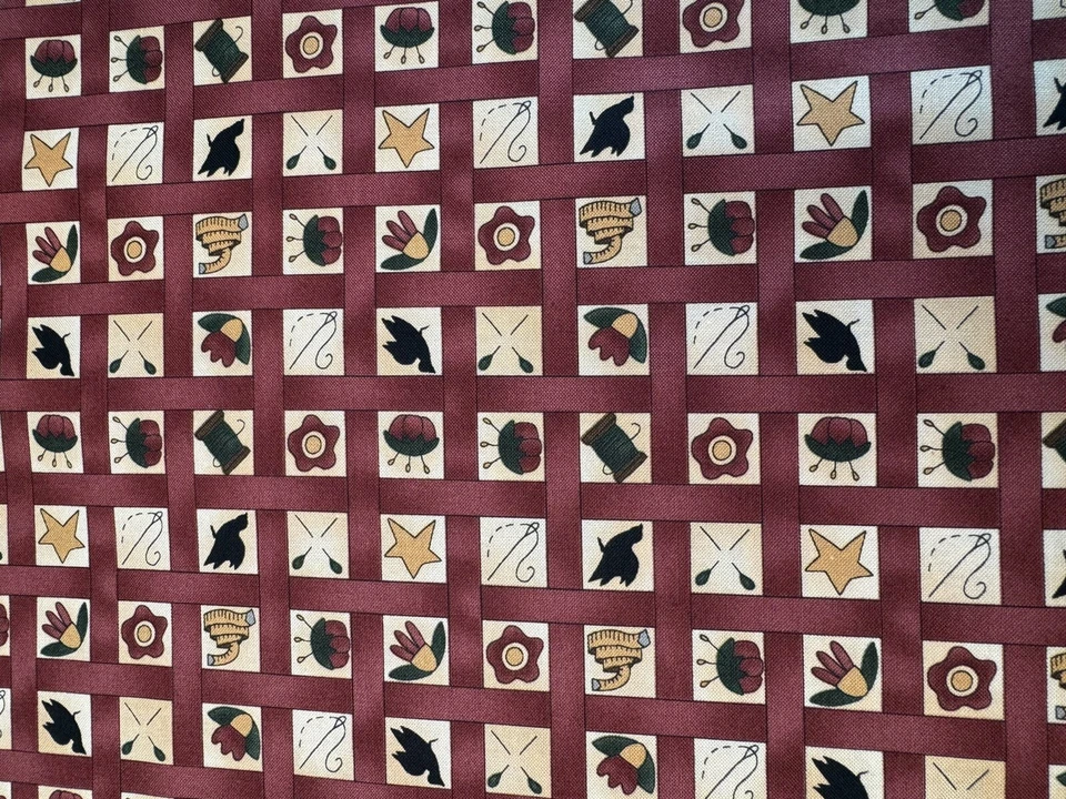 Hometown Quilts quilt fabric by Kathy Schmitz for Moda Fabrics 5793-11 red - Image 1 of 4