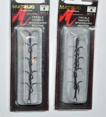 2 Packs Matzuo Curva Redonda 2X Ganchos Agudos Fuertes Talla 4 Negro Cromo Foto 1 de 2