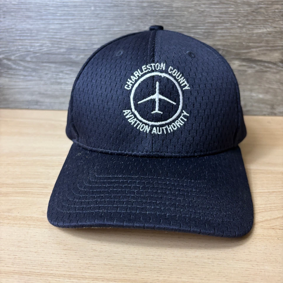 Gorra Charleston County Correa Trasera Azul Toda Malla Aviación Ajustable Foto 1 de 4
