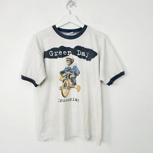 Green Day 1995 Vintage Band T-shirt Insomniac Tour Ringer Tee Size M - Picture 1 of 10