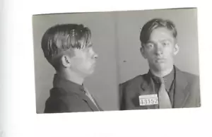 1949 Cleveland Ohio Mugshot Wavy Hair BIG Ears BIG Forehead Torn Shirt BIG Neck - Picture 1 of 2