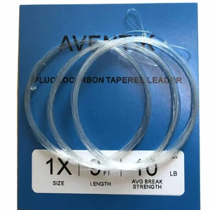 3 Stück Aventik Premium Fluorocarbon konisches Vorfach Fliegenfischen Vorfächer 9ft - Bild 1 von 8