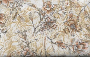 45" 100% cotton floral fabric "In Stitches" by Choice Fabric - Picture 1 of 1