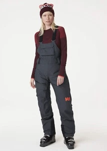 Helly Hansen Women’s Powderqueen Bib Ski Snowboard Pants Slate Medium 65643 $300 - Picture 1 of 7