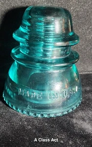 BLAU-GRÜN CD 154 HEMINGRAY-42 HERGESTELLT IN DEN USA GLASISOLATOR. Unser T6264 - Bild 1 von 7