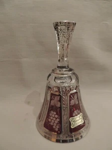 Collectible crystal hand bell Egermann Czech Republic 14cm - Picture 1 of 10