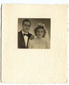 Paar Mariés Hochzeit Herren Damen - Foto Altes An. - Picture 1 of 1