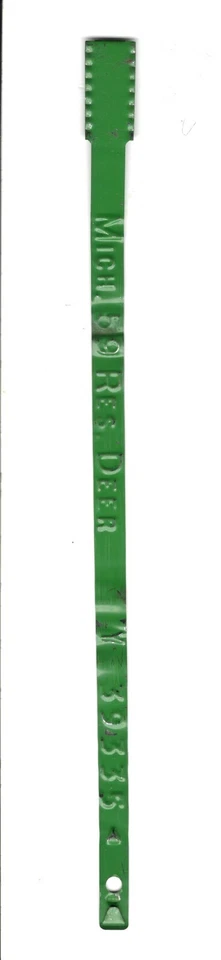 Michigan 1959 ciervo metal cuerno de ciervo pierna etiqueta sello - parches de ciervo Michigan Foto 1 de 1