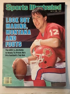 Jim Kelly 21 luglio 1986 Sports Illustrated senza etichetta NJ Generals Buffalo Bills - Foto 1 di 1
