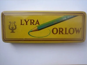 Boite ancienne pleine 12 crayons de couleur rouge / Art Dessin LYRA ORLOW - Imagen 1 de 3