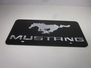 MUSTANG FORD Acrlic Mirror License Plate Auto Tag nice - Picture 1 of 6