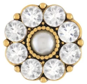 Ginger Snaps Jewelry SALE! “Aria Clear Gold” Snap #08-20 - Picture 1 of 1