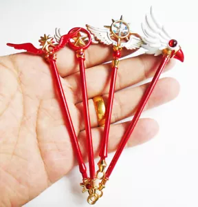Anime Cardcaptor Sakura Seal Stick Star Wand Dream Staff Model Keychain/Necklace - Picture 1 of 9