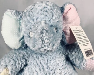 First & Main Sassafrass blauer Elefant strukturiertes Plüschtier Stofftier #2295 Neu mit Etikett - Bild 1 von 7