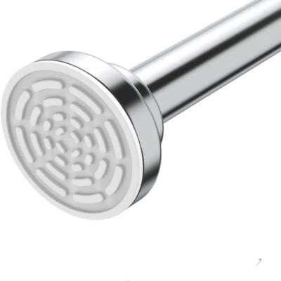 Stainless Steel Telescopic Shower Curtain Rail Rod Adjustable 25.6in-86.6in - Image 1 of 4