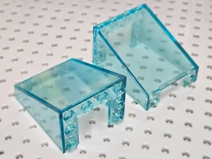 Lego Ventana 3x4x4 Inclinada Invertida [4872] Trans Azul Claro x2 - Imagen 1 de 12