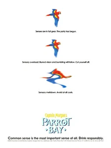 CAPTAIN MORGAN RUM AD #57 RARE 2003 OUT OF PRINT "PARROT BAY" - Picture 1 of 2