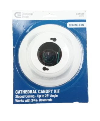 Commercial Electric Ceiling Fan Cathedral Canopy Kit White 232 831 - Image 1 of 2