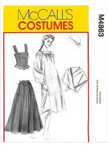 Misses Colonial Costume Sewing Pattern U-Pick Size 6-20 McCall's 4863 NEW OOP - Picture 1 of 2