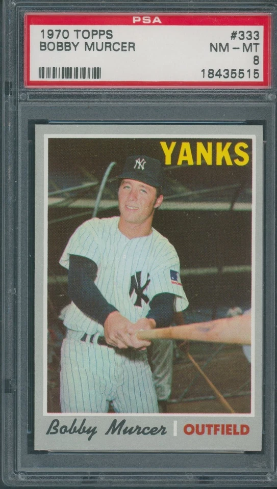 1970 Topps #333 Bobby Murcer PSA casi nuevo-como nuevo 8 *5515 Foto 1 de 1