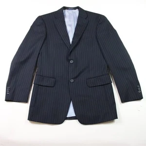 Tommy Hilfiger Blazer Mens 36R Wool Striped Suit Jacket Sport Coat Blue READ - Picture 1 of 14
