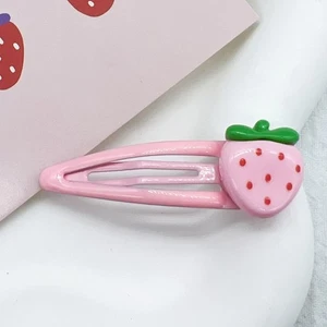 Cute Strawberry Snap Clip Lovely Hair Pins Women Jewelry Hair Accessories - Picture 1 of 10