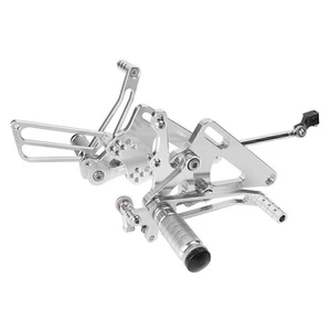 For Honda CB400 VTEC1-4 Rearset Rear Set Adjustable Race Footpegs Silver GP - Picture 1 of 6