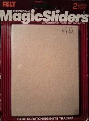 Magic Sliders 63040 Oatmeal Self-Stick Felt Blankets 4-1/2 x 6 in.  -2 Per pack - Image 1 of 2