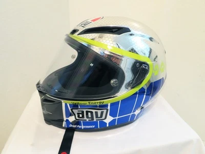 ~AGV Corsa Mugello 2015 Rossi Cromo Metálico Casco de Motocicleta Mediano M Raro~ Foto 1 de 4