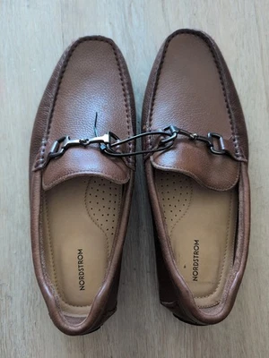 Mocasines John W. Nordstrom Collin Bit Driver de cuero marrón para hombre con hebilla talla 10,5 M Foto 1 de 4
