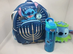 *LIGHTS UP* Disney Loungefly Stitch Hanukkah Menorah Mini Backpack W/ FREE item - Picture 1 of 24