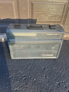 Flambeau Strike Force Fish & Tackle Box VTG 1986 Case w/Slide Out Draw Tray Acce - Picture 1 of 11