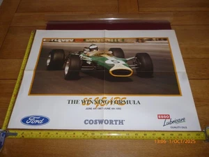 JIM CLARK FORD COSWORTH ESSO JUNE 4 1967 - JUNE 4 1992 *RARE* AUTOSPORT POSTER - Picture 1 of 6