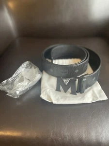 MCM Claus M Reversible Matte Black/Black Belt 1.75" - Picture 1 of 5