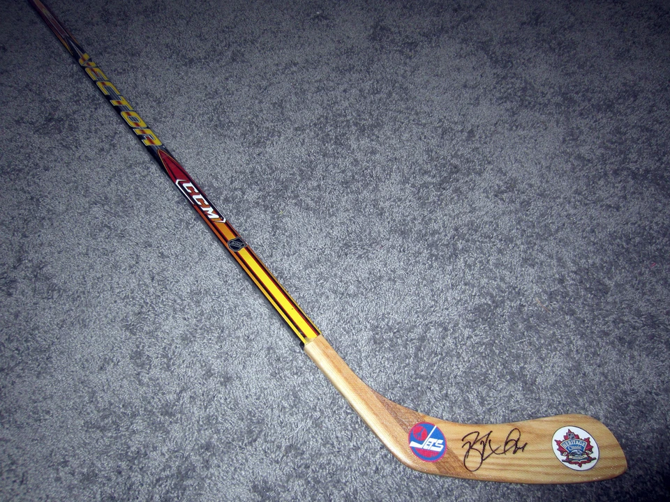 BLAKE WHEELER Winnipeg Jets SIGNED Autographed Hockey Stick COA Heritage Classic - Image 1 of 2