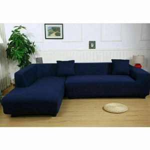 Stretch Fabric Sofa Slipcover Elastic Sectional Furniture Cover Couch Protector - Picture 1 of 62