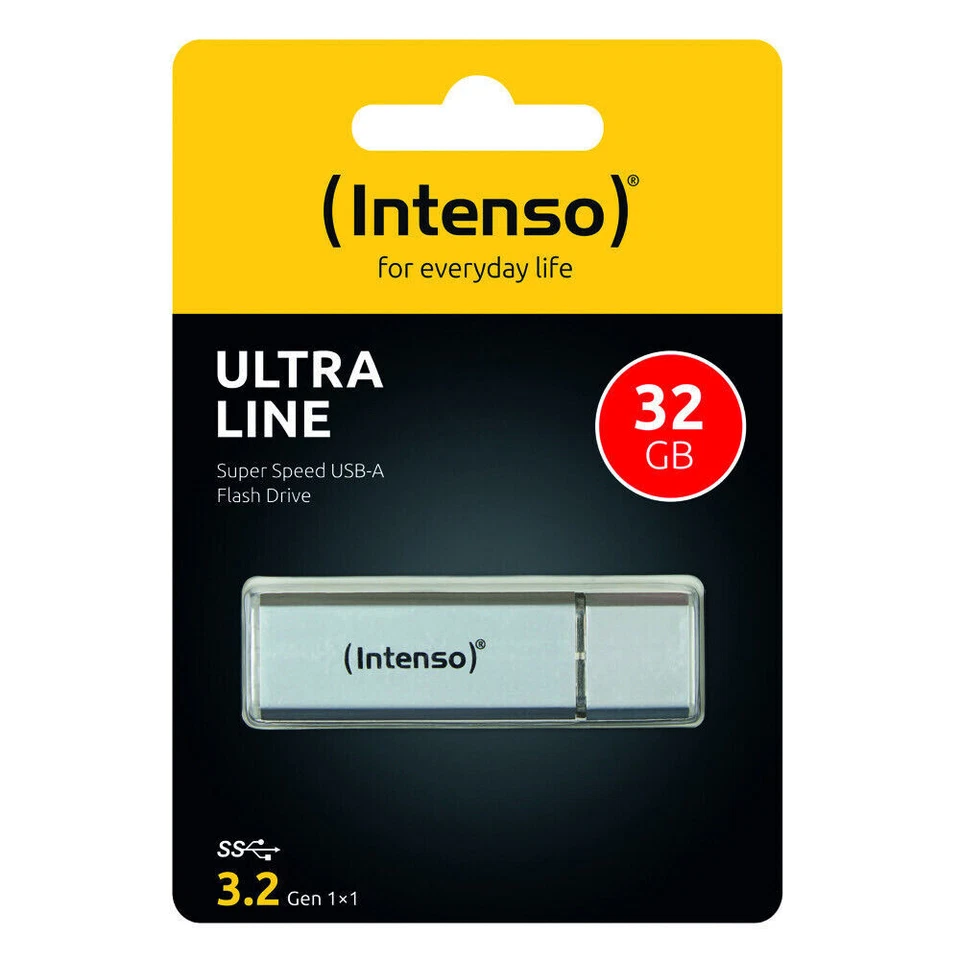 Intenso USB 3.2 Stick 32GB Speicherstick Ultra Line silber USB. - Bild 1 von 4