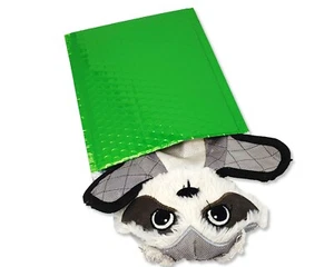 6x10 Candy Apple Green Metallic Bubble Mailers,Strong Padded Shipping Envelopes - Picture 1 of 9