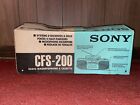 Sony CFS-200 AM/FM Stereo 2 Way Speaker Radio and Cassette Player In Black