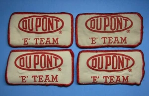4 toppe uniforme squadra vintage *DuPont* "E" 4 1/4" X 2 3/8" - Foto 1 di 15