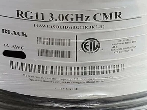 All-Star Cable RG-11/U 14awg BCCS 75Ohm Coaxial CATV Antenna CMR 3GHz /50ft - Picture 1 of 10