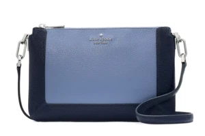 New Kate Spade Lena Double Compartment Crossbody Parisian Navy with Dust bag - Picture 1 of 6